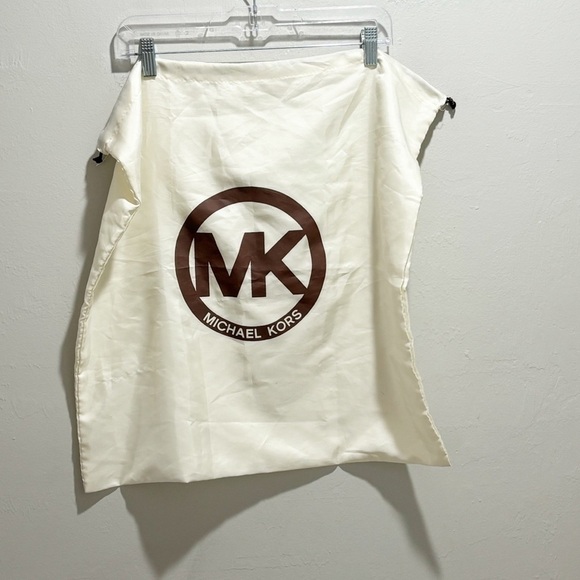 MICHAEL KORS Women’s Ivory Brown Logo Bag Purse Storage Dust Bag 15” X 15” - Picture 1 of 3